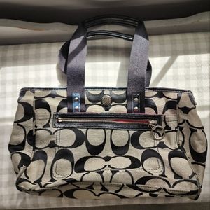 Coach Daisy Signature Black & Pink Tote